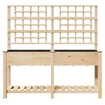 vidaXL Cache-pot de jardin avec étagère Beige 161 x 46 x 152.5 cm
