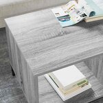 vidaXL Table basse Sonoma gris 90 x 49 x 46 cm Bois d'ingénierie