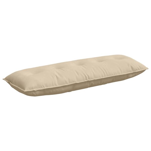vidaXL Coussin de Dos Crème 140 x 50 cm Tissu en microfibre