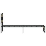 vidaXL Cadre de lit en métal sans matelas chêne sonoma 100x190 cm