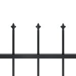 vidaXL Clôture de jardin avec dessus en lance Acier 13 6 x 1 5 m Noir