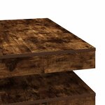 vidaXL Table basse rotative à 360 degrés chêne fumé 90x90x34 5 cm