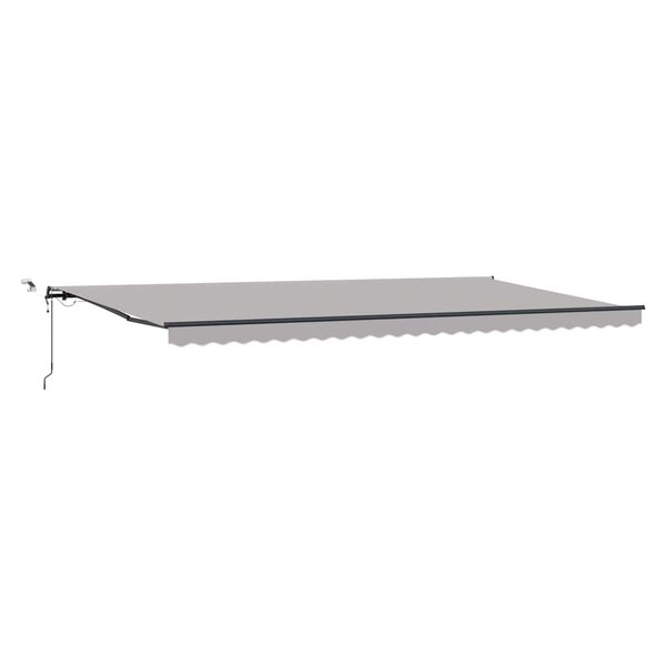 vidaXL Auvent Rétractable avec Gris clair 600 × 300 cm tissu