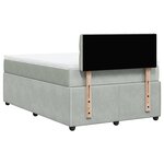 vidaXL Sommier à lattes de lit et matelas Gris clair 120x200cm Velours