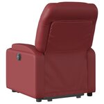 vidaXL Fauteuil inclinable électrique rouge bordeaux similicuir