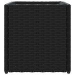 vidaXL Jardinières 2 Pièces noir 36x30x32 cm résine tressée