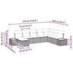 vidaXL Ensemble de canapé de jardin 8 Pièces Gris 55 x 62 x 69 cm