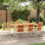 vidaXL Ensemble de salle à manger pour jardin 9 Pièces