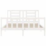 vidaXL Cadre de lit sans matelas blanc 160x200 cm bois de pin massif