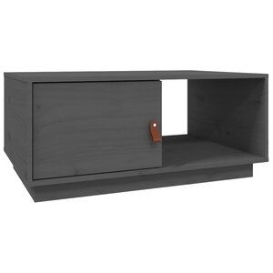 vidaXL Table basse Gris 80x50x35 5 cm Bois massif de pin
