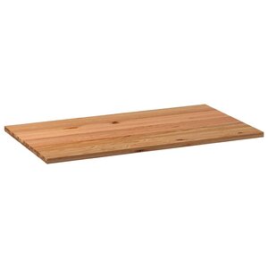 vidaXL Dessus de table marron clair bois chêne massif rectangulaire