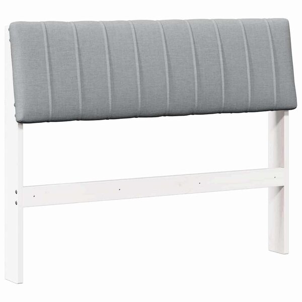 vidaXL Tête de lit capitonnée Gris clair 100 cm Pin massif