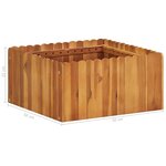 vidaXL Lit surélevé de jardin 50x50x25 cm Bois massif d'acacia