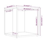 vidaXL Table d'appoint Sonoma gris 33x33x34 5 cm Bois d'ingénierie