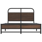 vidaXL Cadre de lit sans matelas 120x200 cm chêne marron