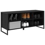 vidaXL Cabinet à chaussures avec stockage Chêne noir 60 x 35 x 44 cm