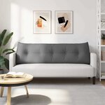vidaXL Coussin de Dos Gris foncé 160 x 24 x 50 cm tissu