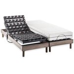 Ensemble matelas + sommier relaxation électrique- 2 x 80 x 200 cm - Matelas ressorts ensachés