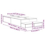 vidaXL Cadre de lit de rangement en vieux bois 75x190 cm
