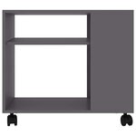 vidaXL Table d'appoint Gris 70x35x55 cm Bois d'ingénierie