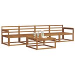 vidaXL Ensemble de canapés d'extérieur 5 Pièces Naturel