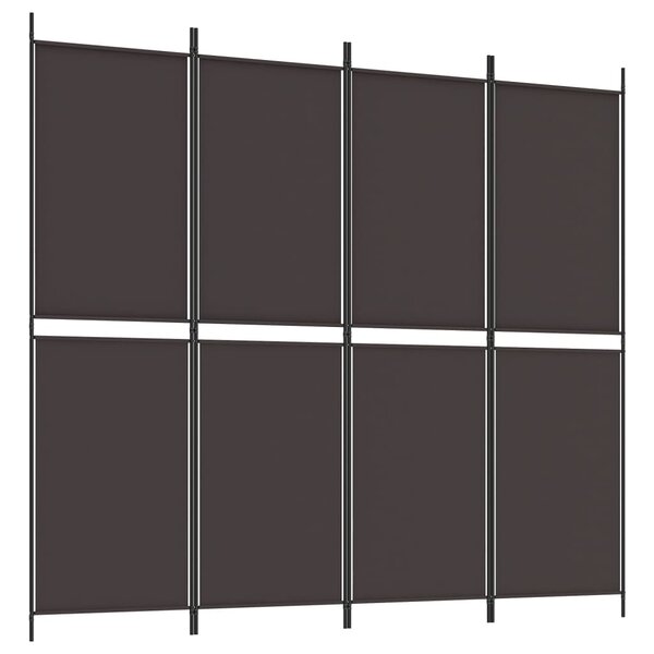 vidaXL Cloison de séparation 4 panneaux Marron 200x180 cm Tissu