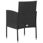 vidaXL Chaises de jardin coussins noir lot de 4 noir résine tressée