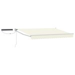 vidaXL Auvent rétractable électrique Crème et Blanc 2 5 x 2 m