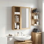 vidaXL Armoire murale de salle de bain Chêne artisan 20 x 10 x 60 5 cm