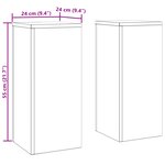 vidaXL Supports de Plantes Extérieurs Pilier 2 Pièces 24x24x55 cm Acier Galvanisé