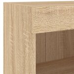 vidaXL Meuble TV muraux 4 Pièces avec lumières LED chêne sonoma