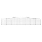 vidaXL Paniers à gabions arqués 20 Pièces 400x50x60/80 cm Fer galvanisé