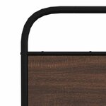 vidaXL Tête de lit chêne marron 120 cm acier et bois d'ingénierie