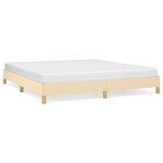 vidaXL Cadre de lit sans matelas crème 180x200 cm tissu