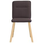 vidaXL Chaises à manger lot de 4 marron foncé tissu