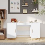 vidaXL Bureau Blanc 140x50x75 cm Bois d'ingénierie