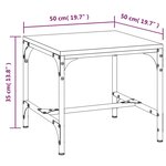 vidaXL Table basse Noir 50x50x35 cm Bois d'ingénierie