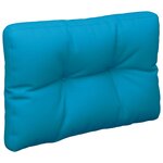 vidaXL Coussin de palette bleu 60x40x12 cm tissu