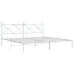 vidaXL Cadre de lit métal sans matelas et tête de lit blanc 193x203 cm