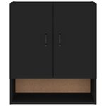 vidaXL Armoire murale Noir 60x31x70 cm Bois d'ingénierie