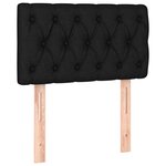 vidaXL Tête de lit Noir 80x7x78/88 cm Tissu