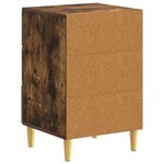 vidaXL Table de chevet Chêne fumé 43 x 39 5 x 66 5 cm