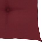 vidaXL Chaises de jardin avec coussins rouge bordeaux 2Pièces Teck massif