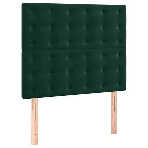 vidaXL Tête de lit Vert foncé 90x5x118/128 cm Velours