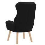 vidaXL Fauteuil relaxant Noir 69 x 74 x 93 cm tissu