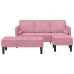 vidaXL Ensemble de Canapés 2 Pièces Rose 173 x 131 x 67 cm Velours