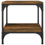vidaXL Tables d'appoint 2 Pièces Chêne fumé 40x40x40 cm Bois d'ingénierie