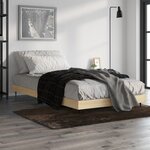 vidaXL Cadre de lit chêne sonoma 90x200 cm bois d'ingénierie