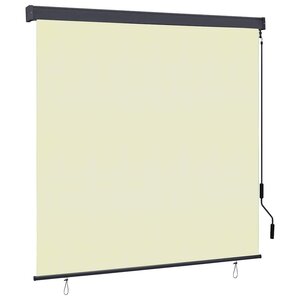 vidaXL Store enrouleur Rayé Crème 180 x 250 cm Tissu et Aluminium