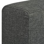 vidaXL Canapé à 3 places Tissu Gris foncé